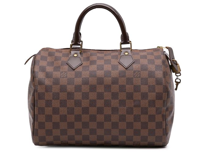 Louis Vuitton Brown Damier Ebene Speedy 30 Marrone