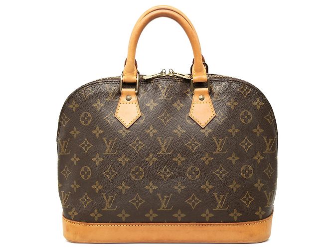 Louis Vuitton Brown Monogram Alma PM Castaño