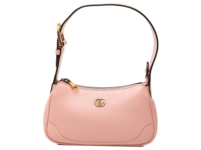 Bolsa de Ombro Gucci Aphrodite Mini em Pele de Cabra Rosa