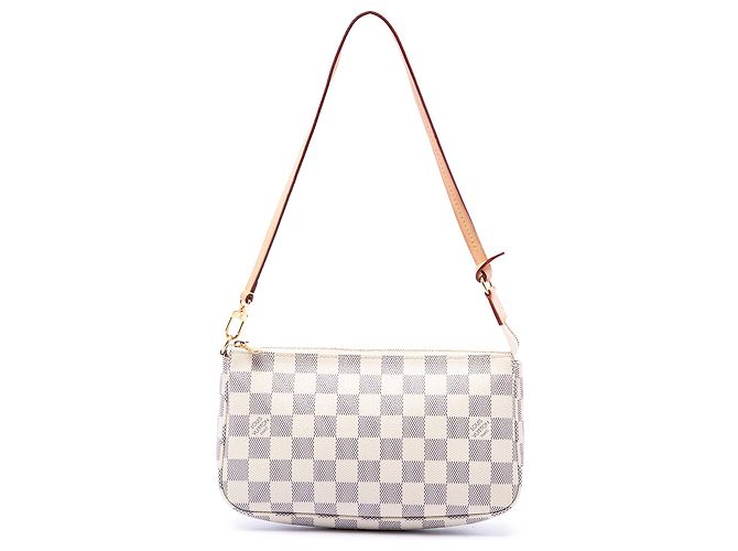 Louis Vuitton White Damier Azur Pochette Accessoires Branco