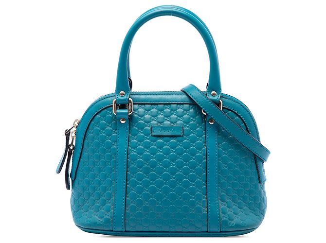 Bolsa Dome Mini Microguccissima Azul Gucci Turquesa