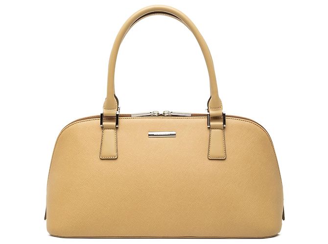 Sac à main Burberry en cuir marron Marron clair