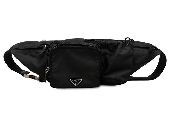 Prada Black Tessuto Multi Pocket Belt Bag