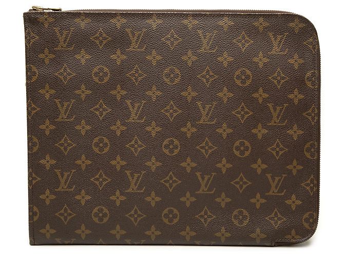 Louis Vuitton Brown Monogram Poche Documents Portfolio 30 Marron