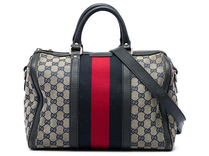 Bolso Boston Gucci Beige Medium GG Canvas Web Joy