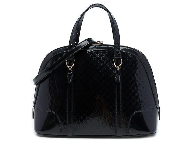 Bolso Gucci Nice Small de charol Microguccissima negro