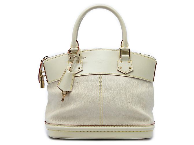 Louis Vuitton White Suhali Lockit PM Blanco