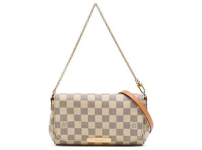 Louis Vuitton White Damier Azur Favorite PM Blanc