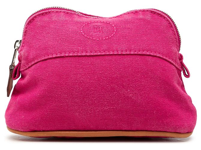 Pochette Hermès Bolide Mini Canvas Rose