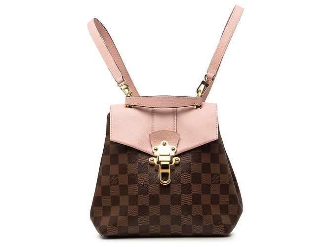 Louis Vuitton Brown Damier Ebene Clapton Marron