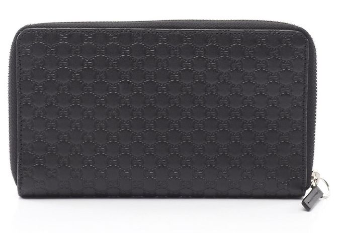 Gucci Microguccissima Round Long Wallet Black