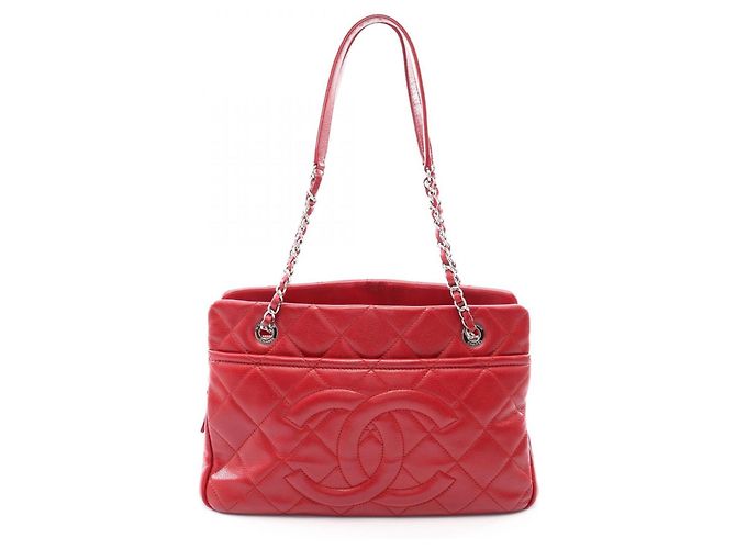 Saco Tote Chanel Matelassé vermelho