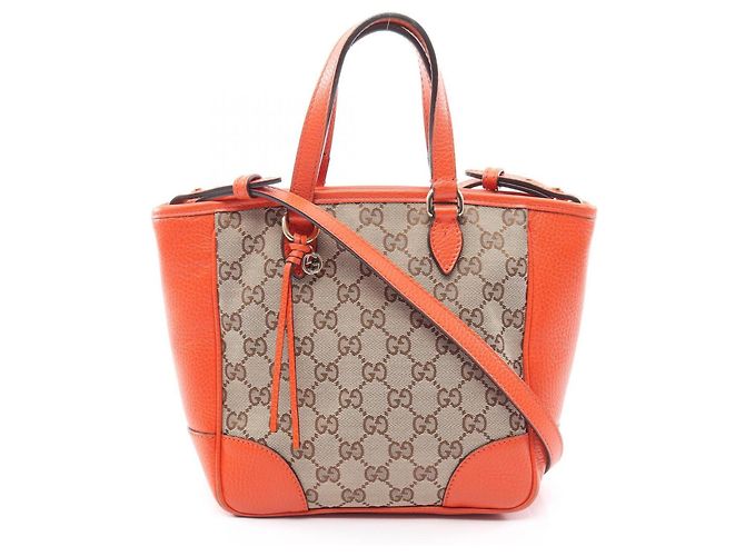 Sac cabas 2-Way Gucci Bree GG Canvas Beige Orange