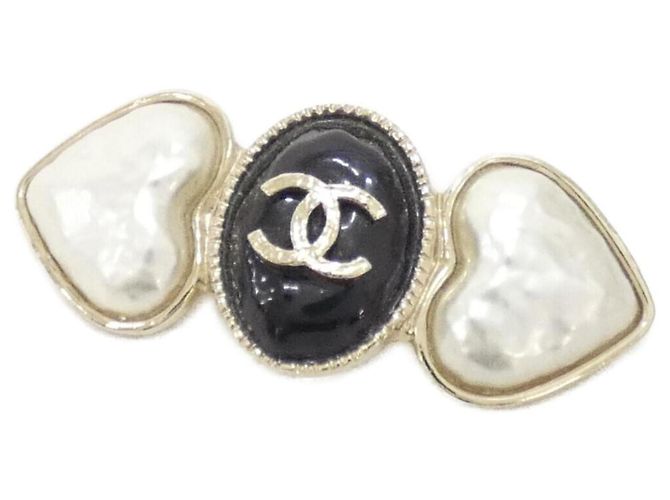 Broche Chanel AB7505 Blanco y Negro