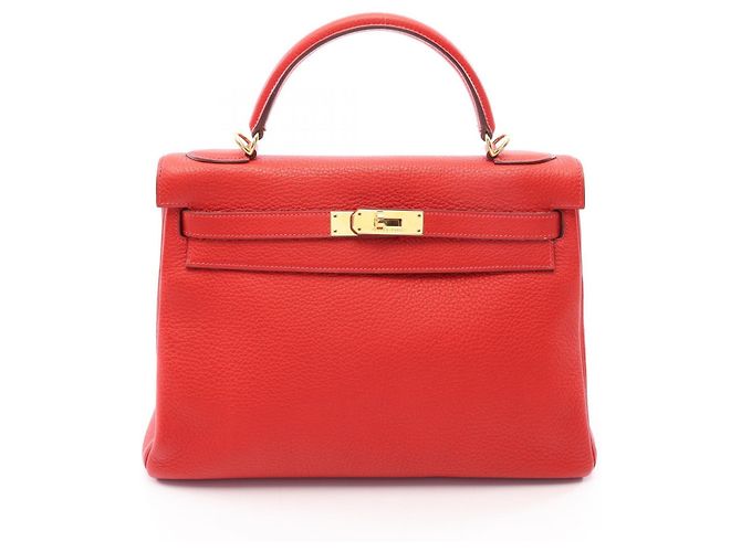 Hermès Hermes Kelly 32 Handtasche Rot