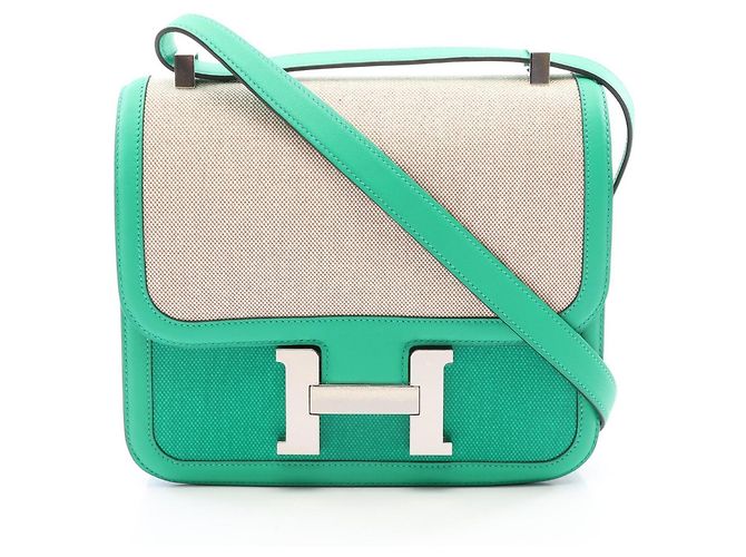 Hermès Borsa a tracolla Hermes Constance 3 24 Beige Verde