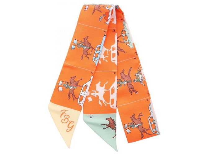 Hermès Pañuelo Twilly Hermes Multicolor Naranja