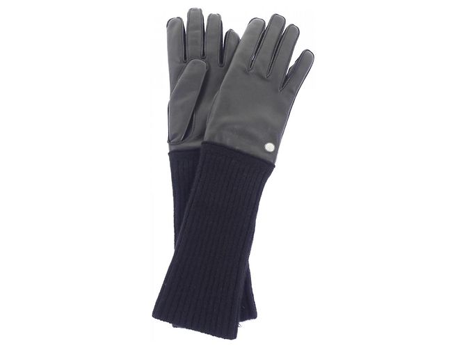 Hermès Hermes schwarze Kaschmirhandschuhe