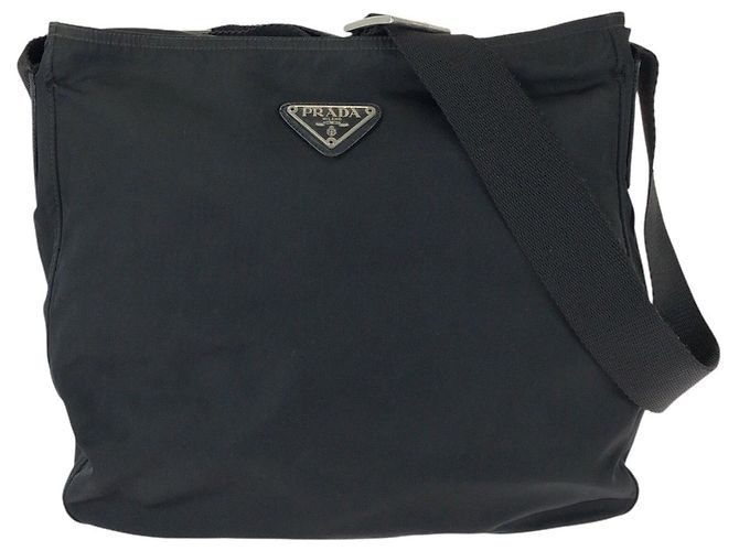 Bolsa de Ombro Prada Tessuto Preto