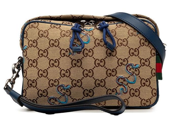 Borsa a tracolla Gucci GG Canvas Snake Multicolore
