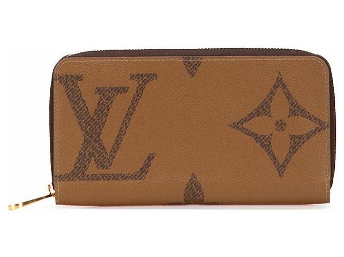 Carteira Longa Zippy Monogram Giant Reverse Louis Vuitton Marrom