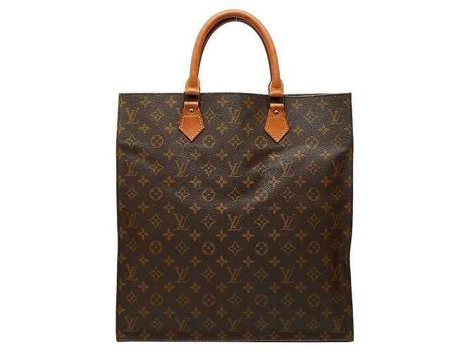 Louis Vuitton Sac Plat Tote Bag Marrone