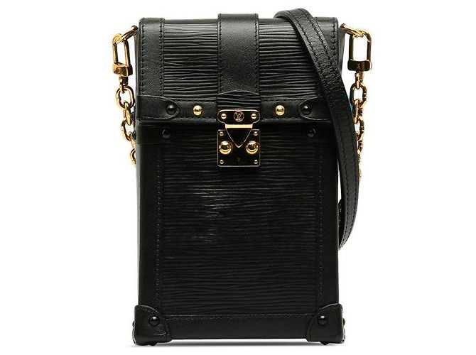 Bolsa de Ombro Louis Vuitton Trunk Vertical Chain Preto
