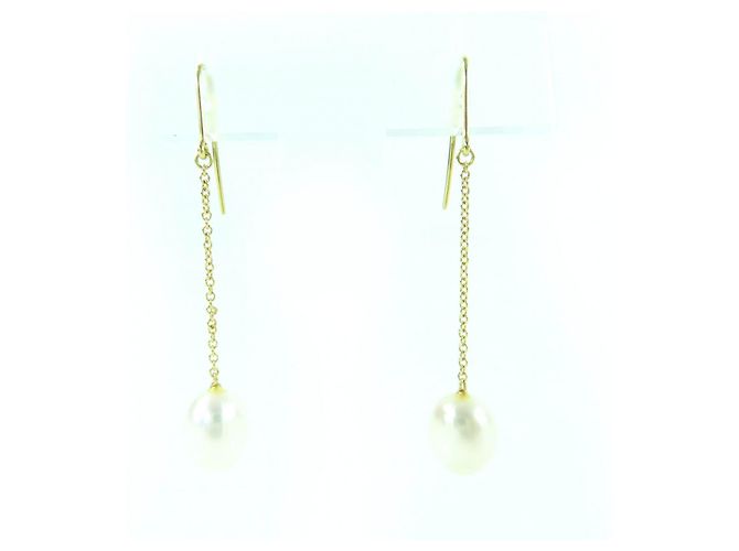 Tiffany & Co Orecchini TIFFANY&Co. By the Yard in perle d'acqua dolce Au750 D'oro