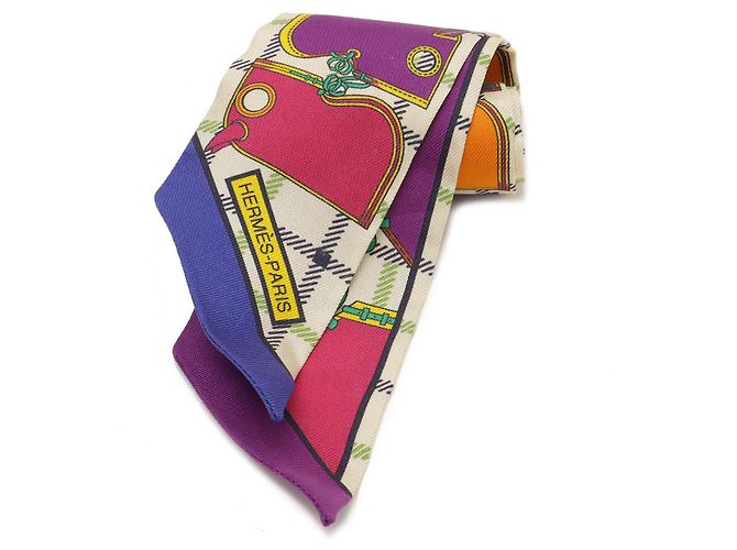 Twilly Camails in seta Hermès Multicolore