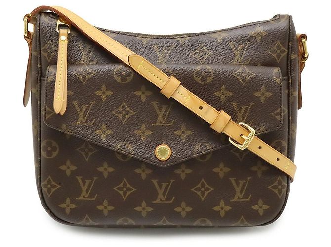 Louis Vuitton Mabillon Monogram Shoulder Bag Brown