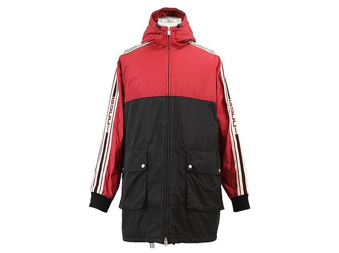 Casaco Gucci em nylon de alta densidade acolchoado Preto Vermelho