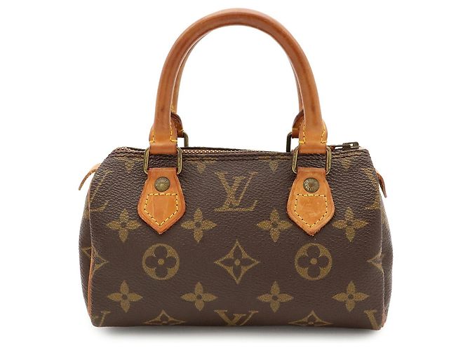 Louis Vuitton Monogram Mini Speedy Handbag Pouch M41534 Marron
