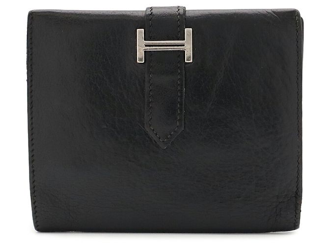 Hermès Cartera bi-fold HERMES Bearn Compact Negro