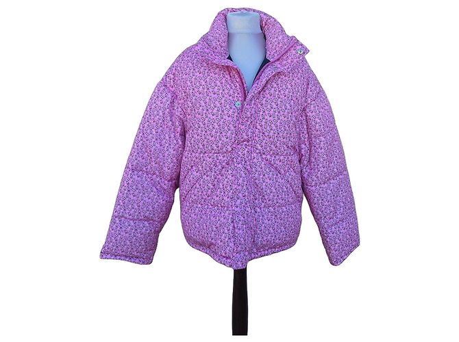 Balenciaga rosa gesteppte Jacke mit Hasenprint Pink