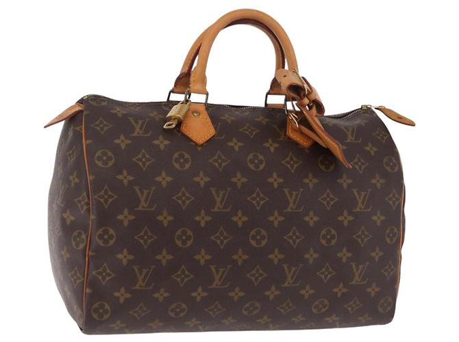 LOUIS VUITTON Monogram Speedy 35 Hand Bag M41524 LV Auth 200473V Monograma