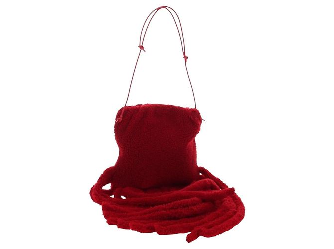Borsa a tracolla BOTTEGA VENETA Shearing Red Auth 204815M
