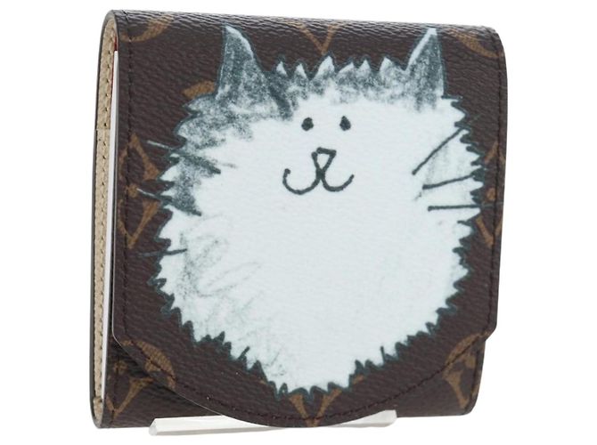 LOUIS VUITTON Catgram Grace Scoddington Notepad Pouch GI1392 LV Auth gh2365SAM Monogramma