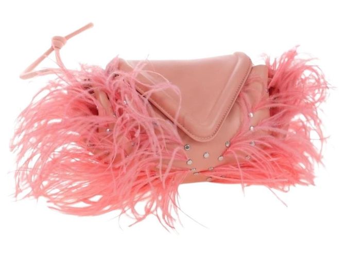 Bolso de hombro BOTTEGA VENETA Cuero Rosa Plata Auth 204816M