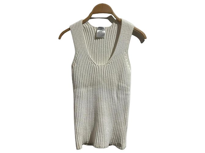 Top Chanel blanco T.40