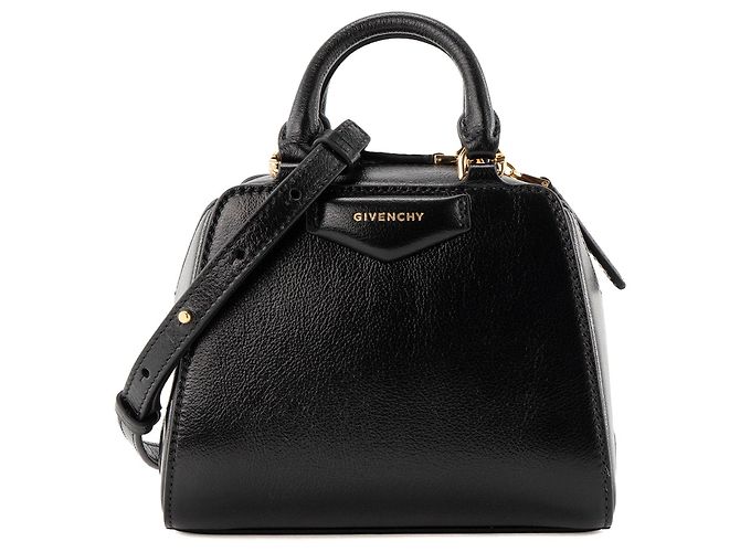 GIVENCHY - Borsa a tracolla Givenchy Antigona Cube Mini in pelle grana grossa nera Nero