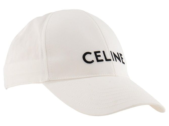 Céline CELINE - Boné Celine em algodão branco (S)
