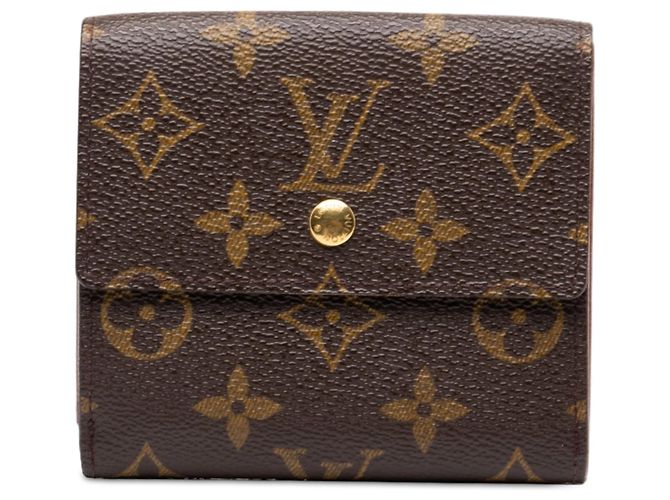 Cartera Louis Vuitton Monogram Elise Marrón Carteras Pequeñas Castaño