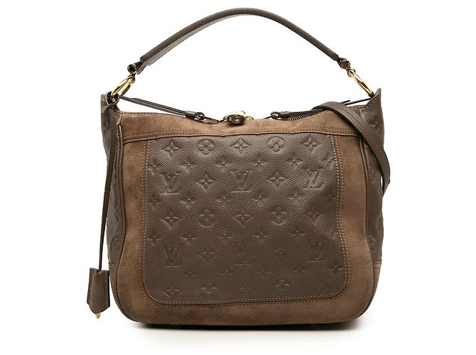 Bolsa Satchel Louis Vuitton Monogram Empreinte Audacieuse PM Castanha Marrom