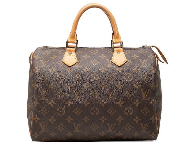 Bolsa Boston Louis Vuitton Monogram Speedy 30 Castanha Marrom