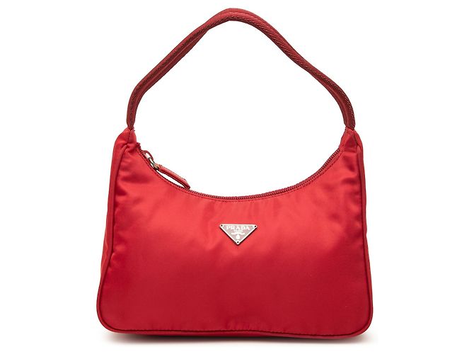Re-Edition Borsa a tracolla Prada Mini Tessuto Re Edition 2000 Rossa Rosso