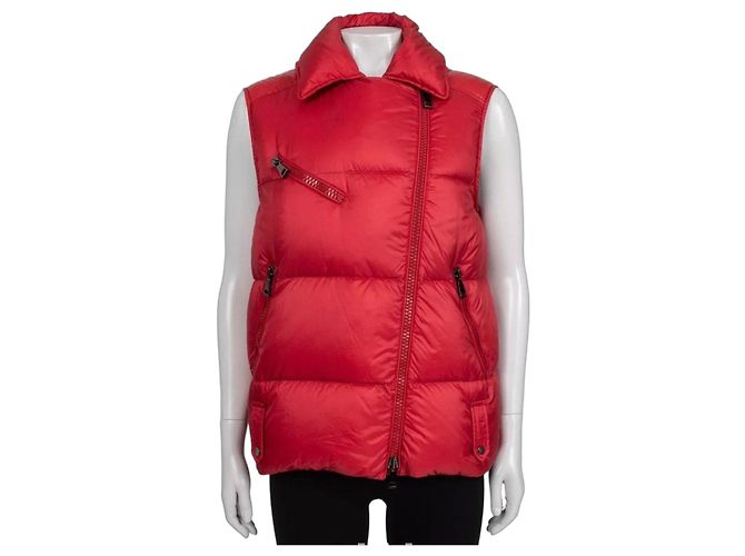 Moncler gesteppte Daunenweste rot - Größe M gebraucht