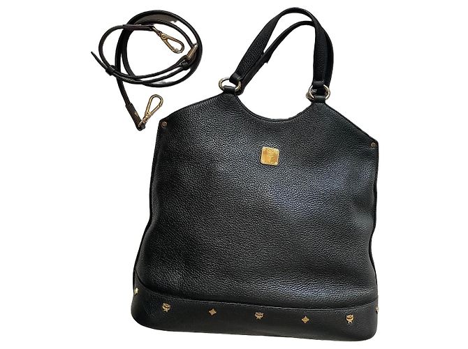 MCM Borsa Tote in Pelle Nera Nero
