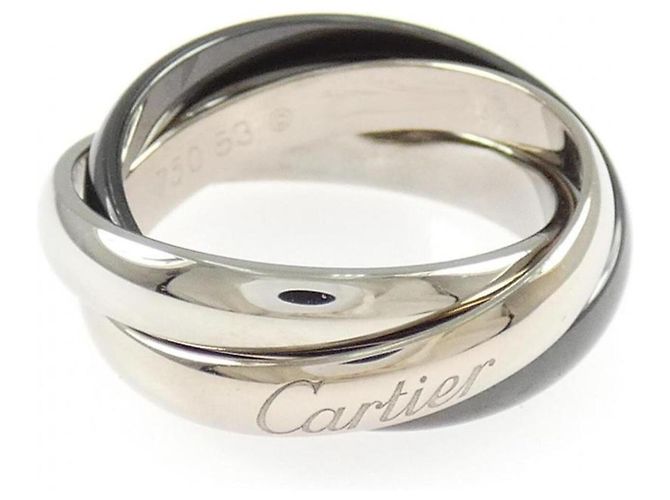 Cartier Trinity Ring Keramik und Weißgold