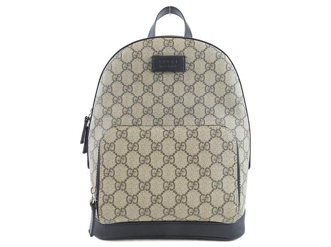 Gucci GG Supreme Backpack Black Beige