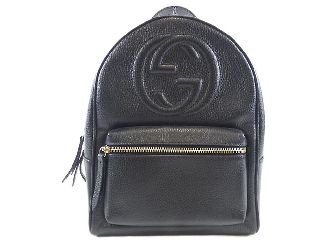 Gucci Rucksack aus schwarzem Leder